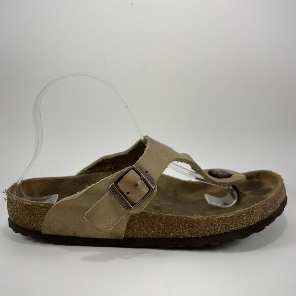 Birkenstock Gizeh Thong Sandals Womens Size 41 US Size 10-10.5 Brown Leather - Picture 1 of 9